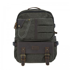 18SC-6891D Army Green Durabel Canvas Originální kožený batoh Business Laptop Bagpack Original Travel Pack