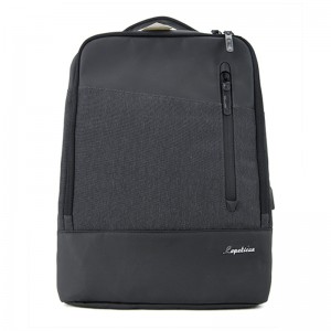 19SA-7840M Nový příchozí PU s nylonem Vodotěsný notebookový batoh 15palcový notebookový batoh s nabíjením USB