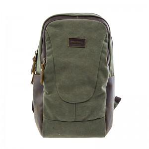 17SC-6456D Vítejte na OEM ekologicky odolném cestovním batohu na zelené plátno s až 15,4 palcovou přihrádkou na notebook